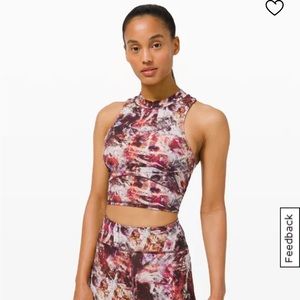 lululemon Everlux and Mesh Cropped Tank Multi